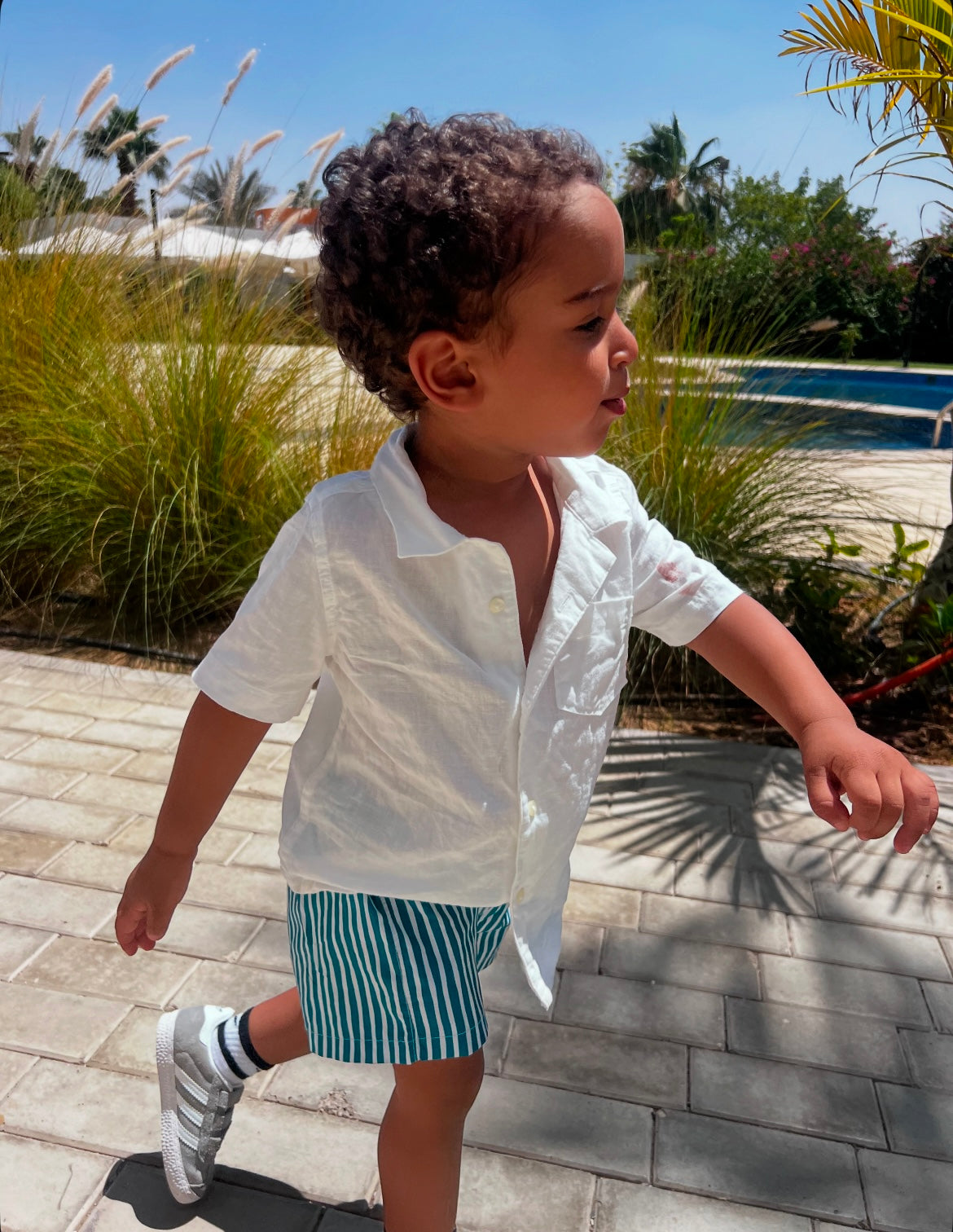 Teal Stripes Swimsuit