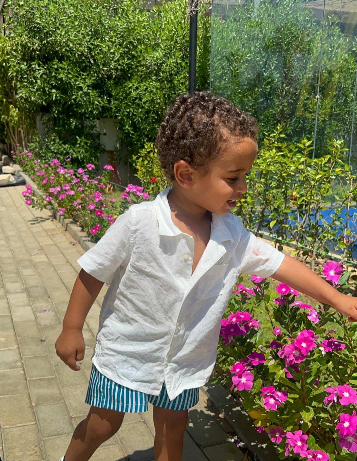 Teal Stripes Swimsuit