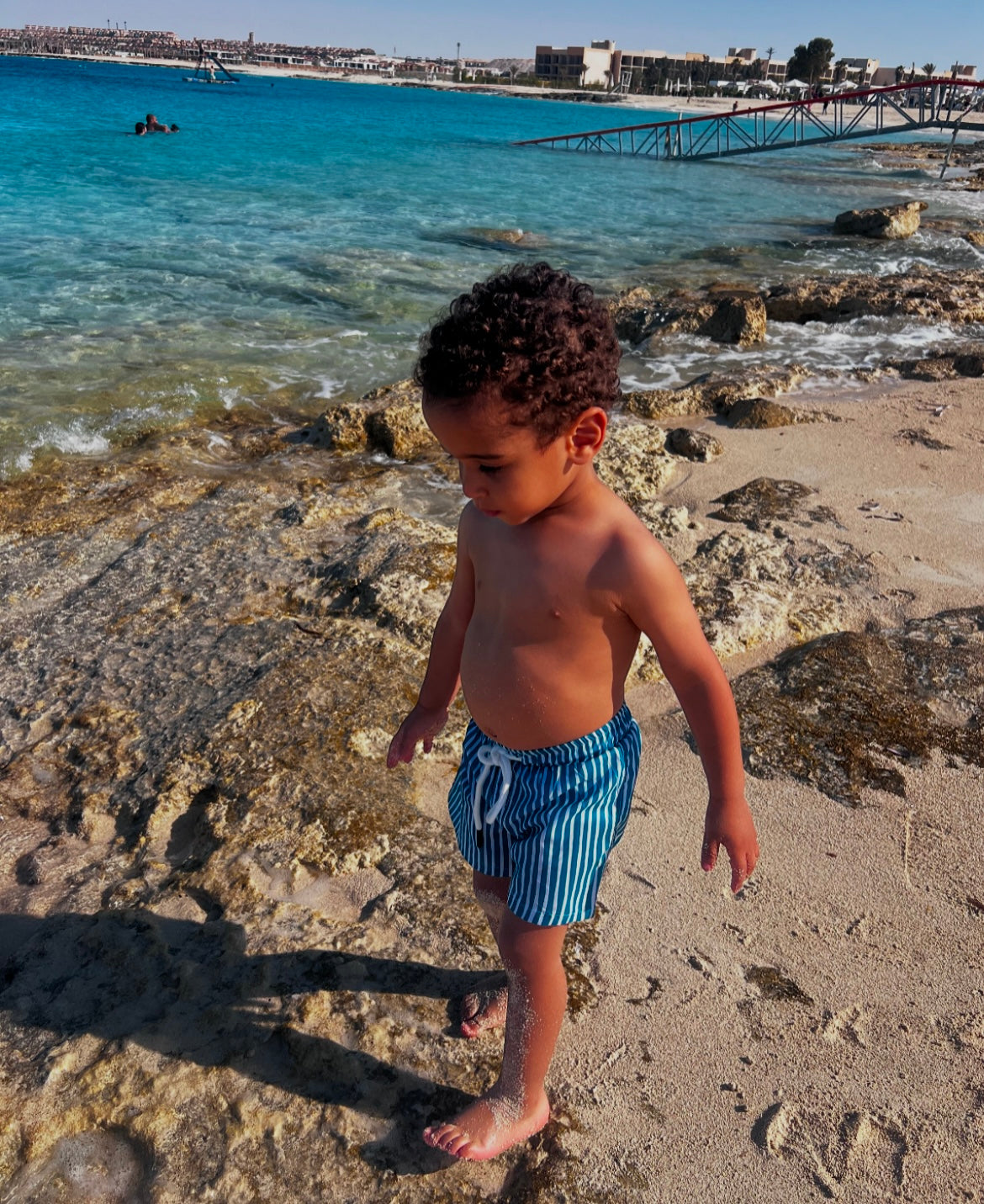 Teal Stripes Swimsuit