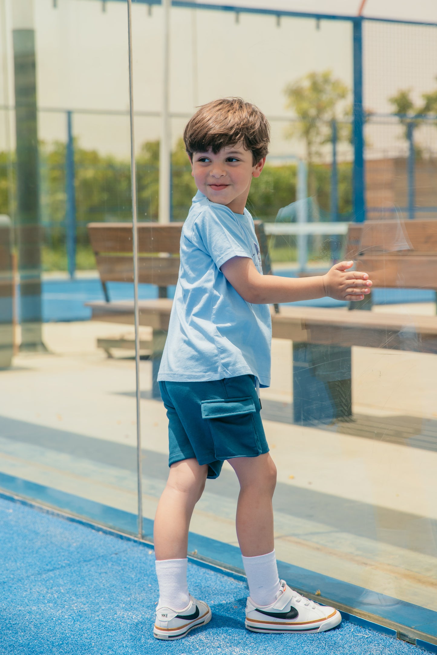 Navy Blue Cargo Shorts
