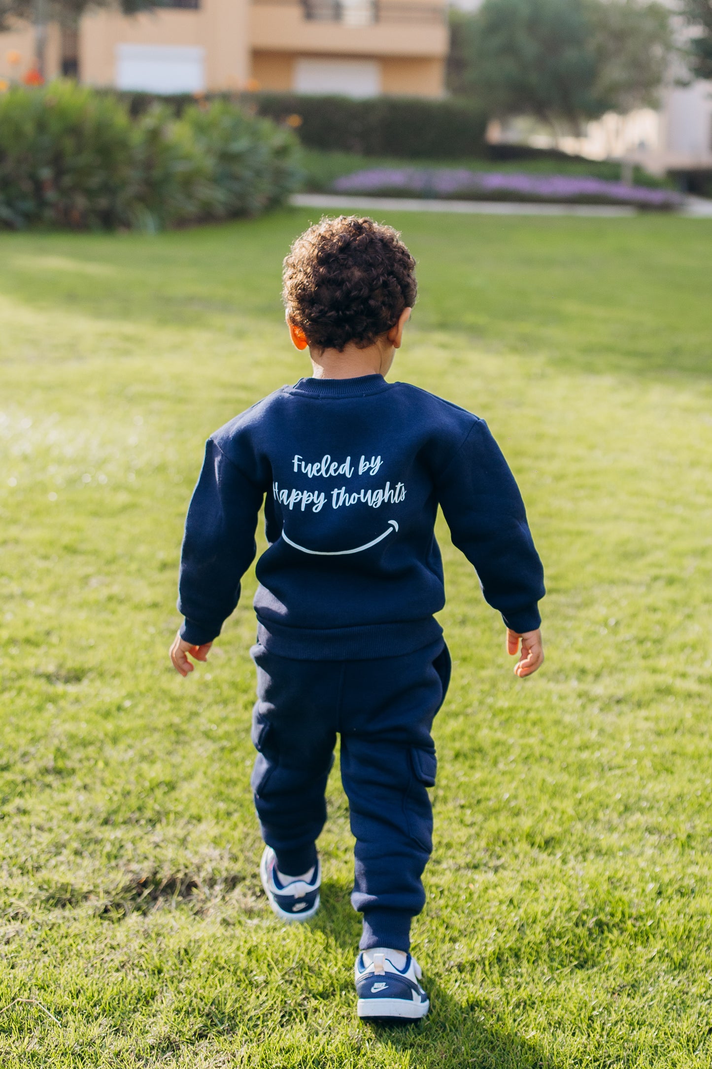 Happy Human Navy Sweatshirt - Unisex