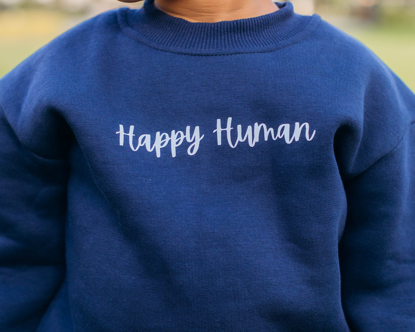 Happy Human Navy Sweatshirt - Unisex